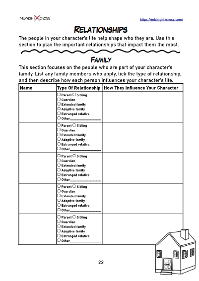 Pro Character Creation Worksheet Preview 22
